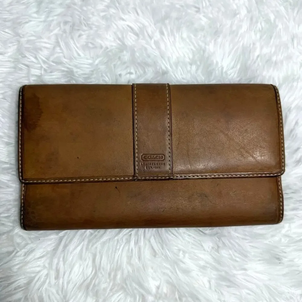y2k Coach Brown Wallet